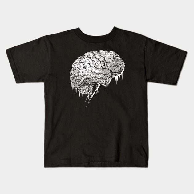 Slimy Brain Kids T-Shirt by StabbedHeart